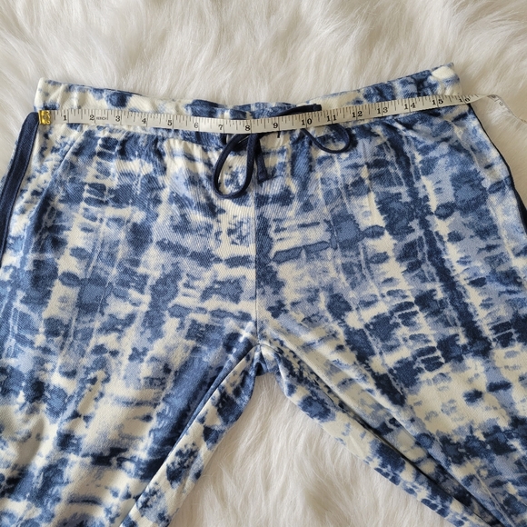 Lucky Brand Tie Dyed Joggers Lightweight Sweats Blue & White M NWOT - Picture 7 of 7